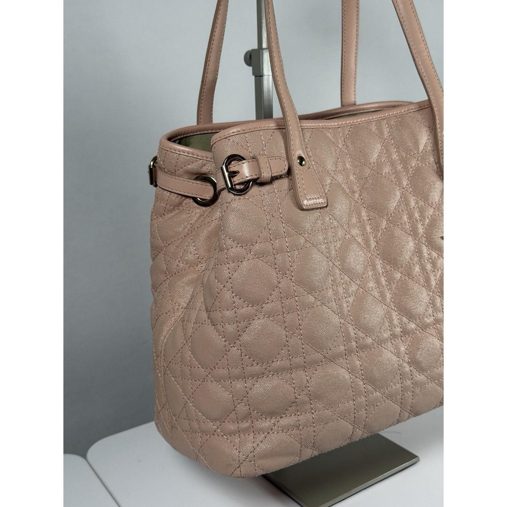 00013. Christian Dior Women Bag Rare Cannage Pana Tote A4 Pink Limited Edition - Picture 3 of 8